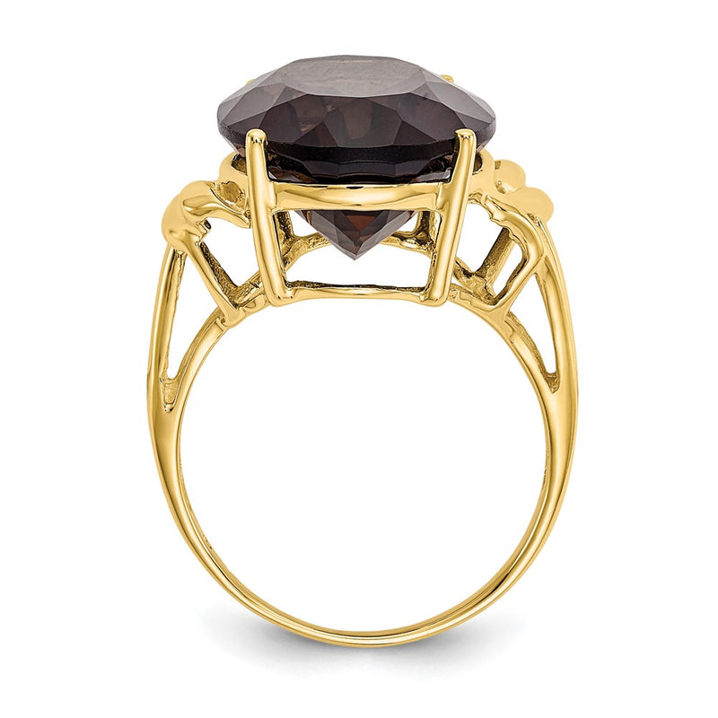 10K Yellow Gold Smoky Quartz Ring