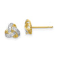 10K Tiara Collection Polished Diamond Post Earrings