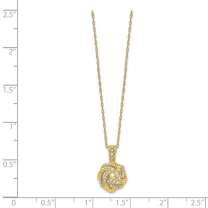 10k Yellow Gold Tiara Collection Polished Diamond Necklace