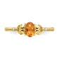 10K Yellow Gold Citrine and Real Diamond Ring