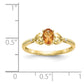 10K Yellow Gold Citrine and Real Diamond Ring