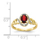 10K Yellow Gold Garnet and Real Diamond Ring