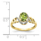 10K Yellow Gold Peridot and Real Diamond Ring