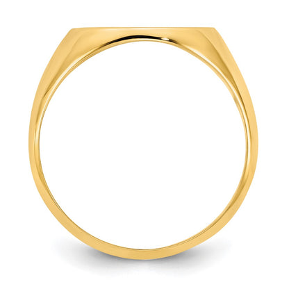 10K Yellow Gold Polished Monogram Signet Ring