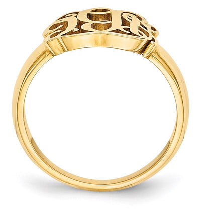 10K Yellow Gold Monogram Signet Ring