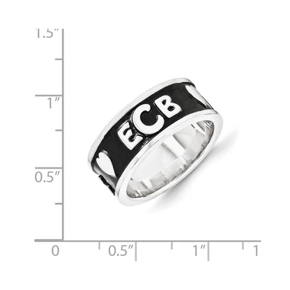 14K White Gold Monogram Signet Ring