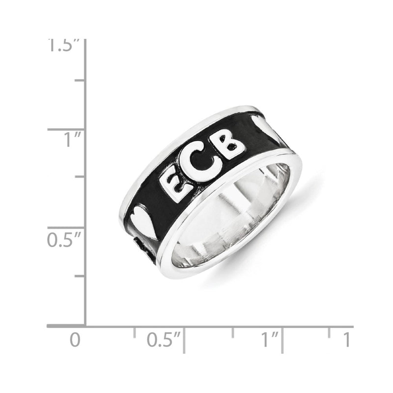 14K White Gold Monogram Signet Ring