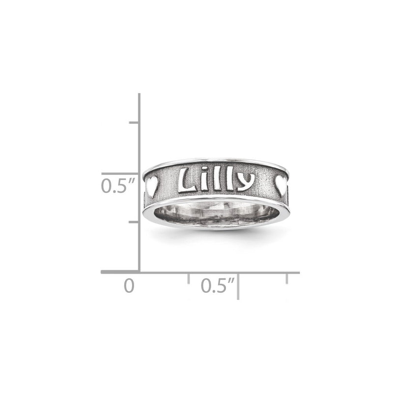 14K White Gold Casted High Polish w/Sandblast or Antique Ring