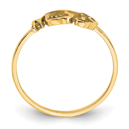 10K Yellow Gold Polished Monogram Ring