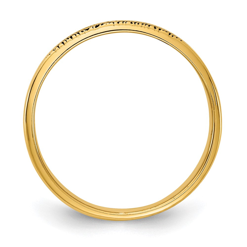 10K Yellow Gold Fingerprint Ring