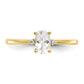 10k Yellow Gold Polished Geniune Diamond and White Topaz Birthstone Ring