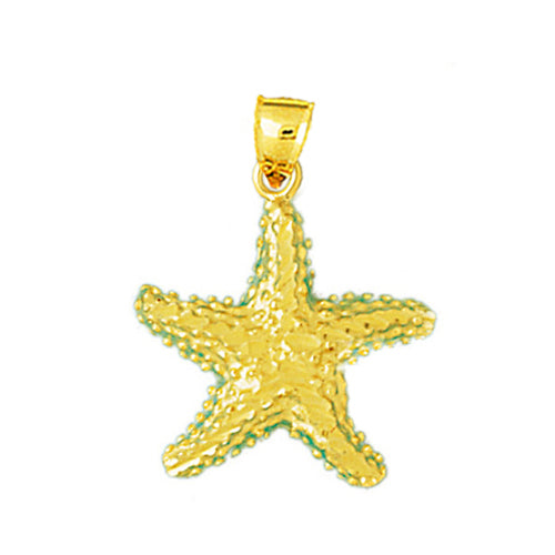 14K Gold Sealife Starfish Charm