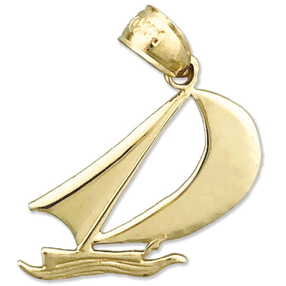 14K Gold Sailboat Mini Charm