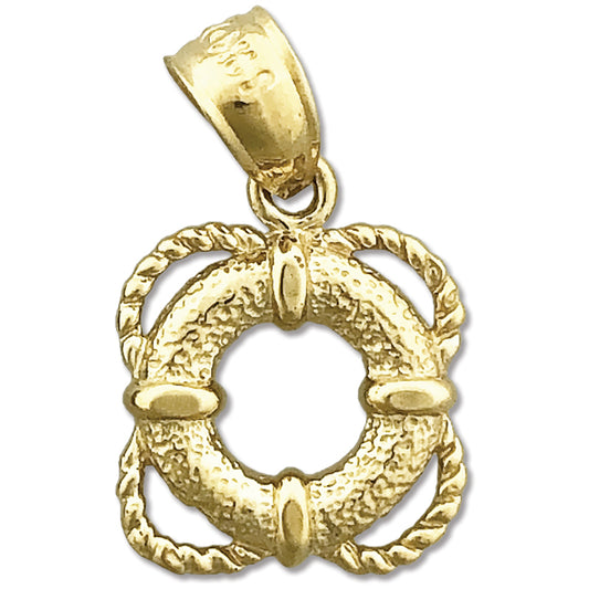 14K Gold Life Preserver Charm