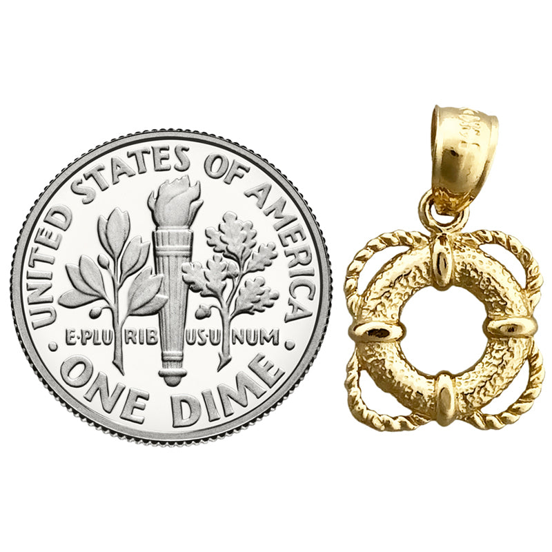 14K Gold Life Preserver Charm
