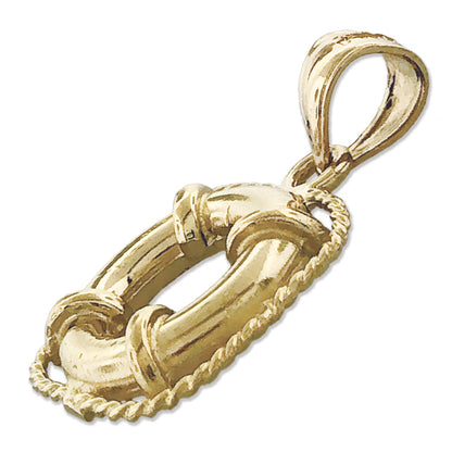14K Gold Ship Life Preserver Charm