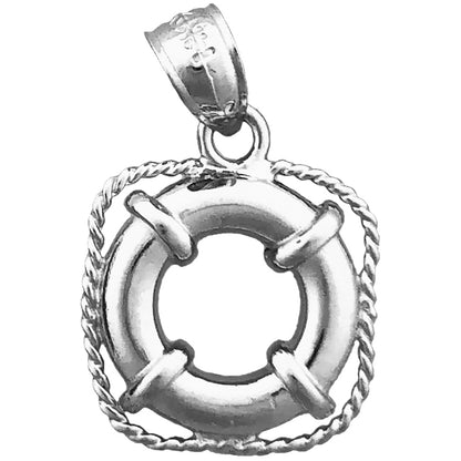 14K Gold Ship Life Preserver Charm
