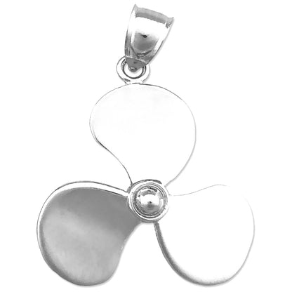 14K Gold 26MM 3D Propeller Pendant