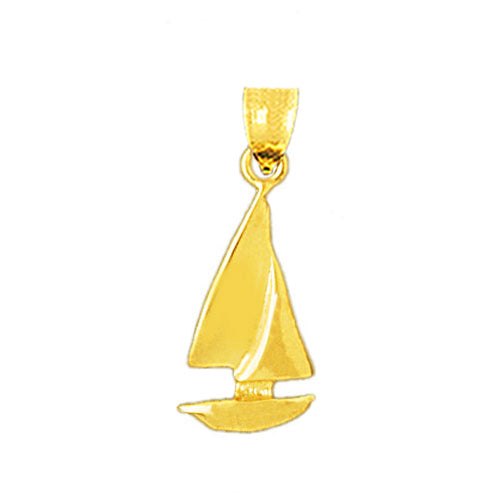 14K Gold Sailboat Charm