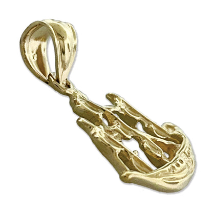 14K Gold Sailing Pirate Ship Charm