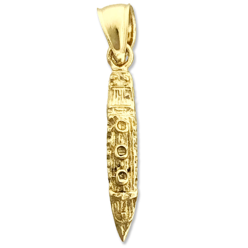 14K Gold 3-D Sea Cruise Ship Charm