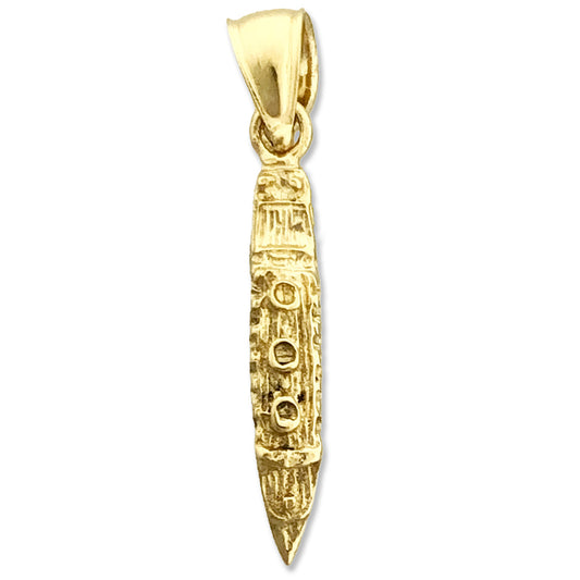 14K Gold 3-D Sea Cruise Ship Charm