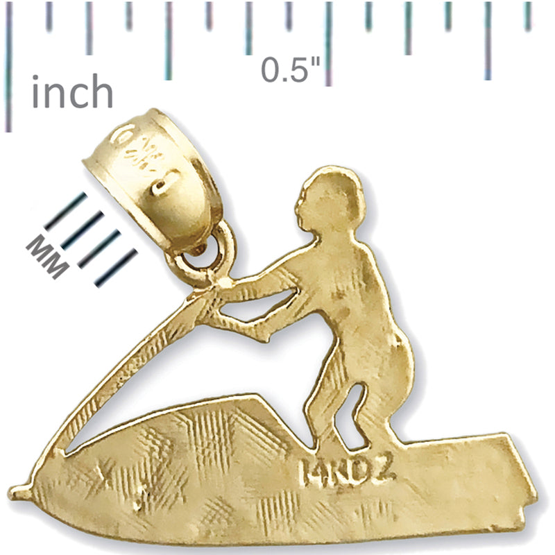 14K Gold Jet Ski Charm