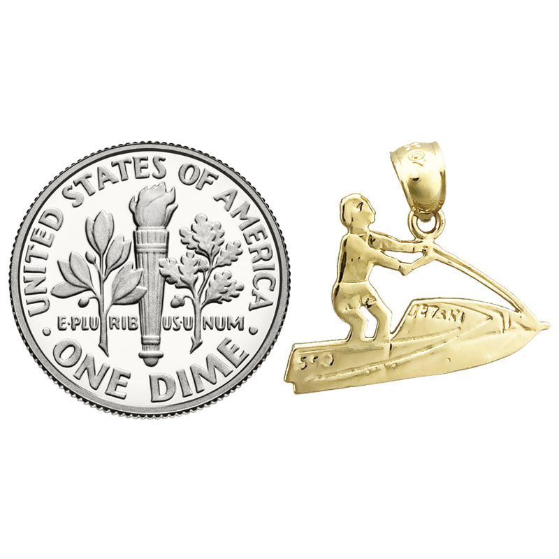 14K Gold Jet Ski Charm