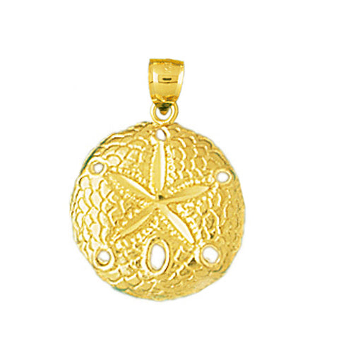 14K Gold Sand Dollar Charm