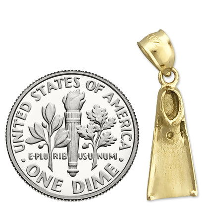 14K Gold Snorkel Fin Charm