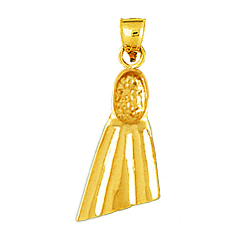 14K Gold Snorkel Flipper Charm