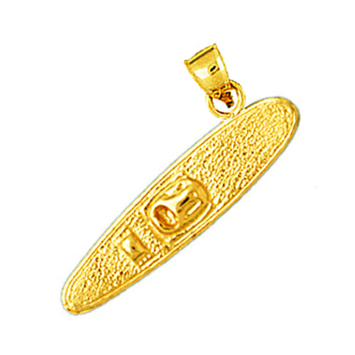 14K Gold Slalom WaterSki Pendant