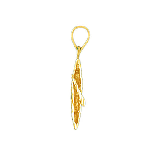 14K Gold 3D Canoe Mini Charm
