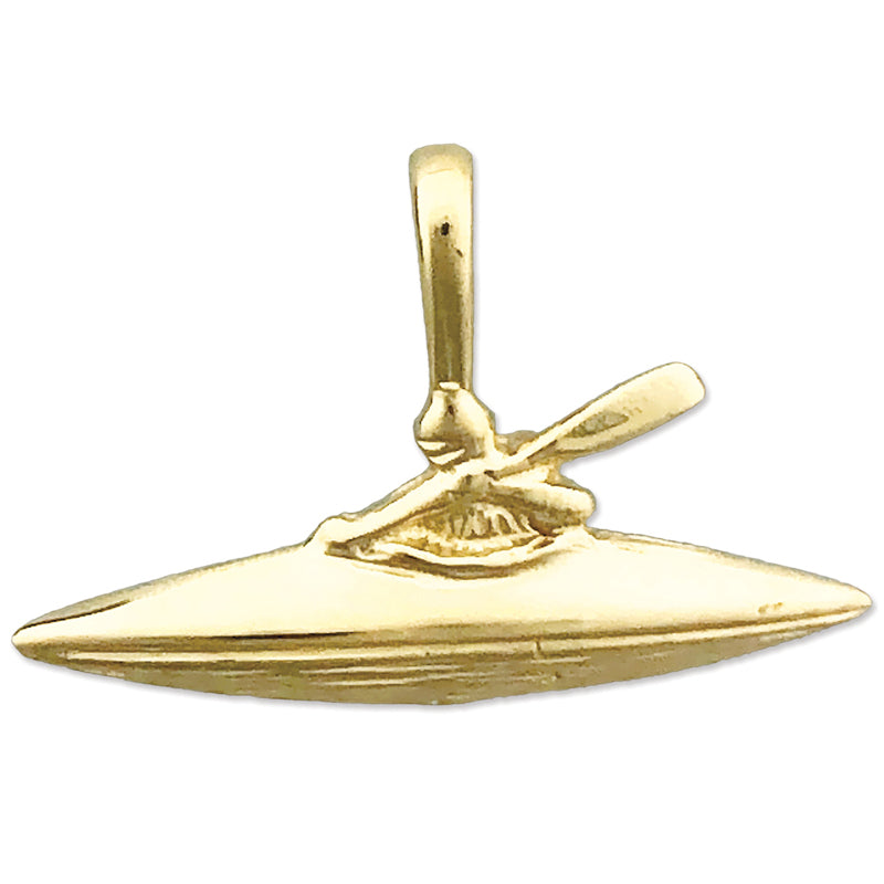 14K Gold Kayak Charm Slide
