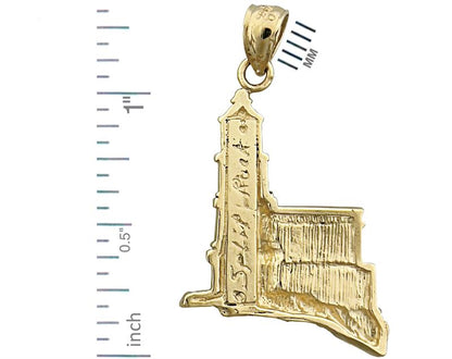 14K Gold Split Rock Minnesota Lighthouse Pendant