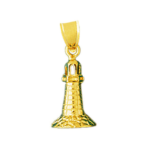 14K Gold Lighthouse Charm