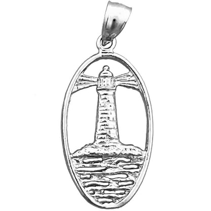 14K Gold Lighthouse Medallion