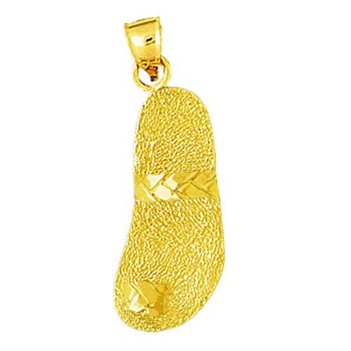 14K Gold Toe Ring Sandal Pendant