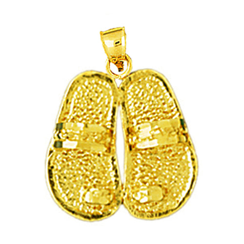 14K Gold 15MM Toe Ring Sandals Charm