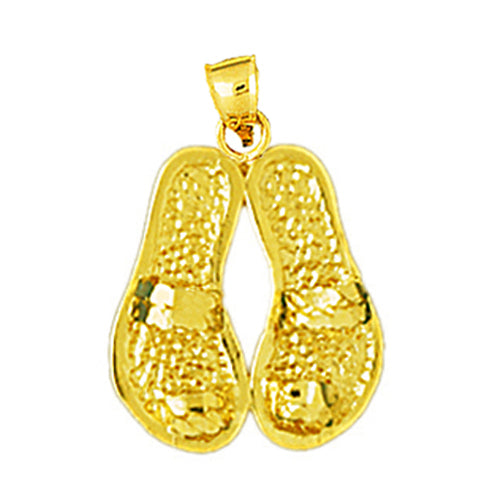 14K Gold Toe Ring Sandals Charm