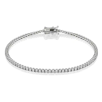 2 ct. tw. Four-Prong Natural Diamond Tennis Bracelet in 14k White Gold