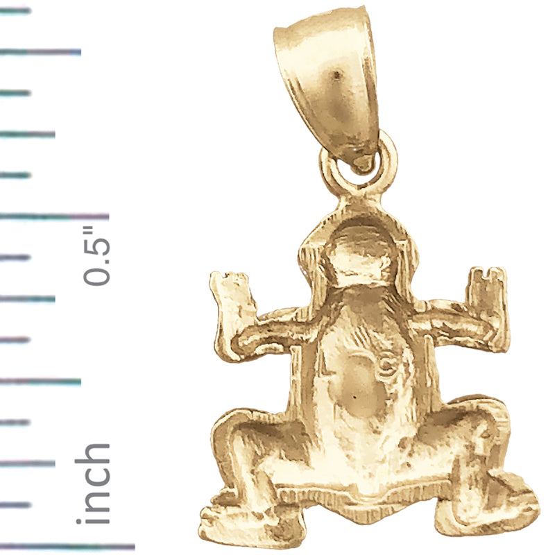 14K Gold Frog Charm