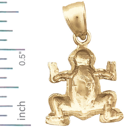 14K Gold Frog Charm