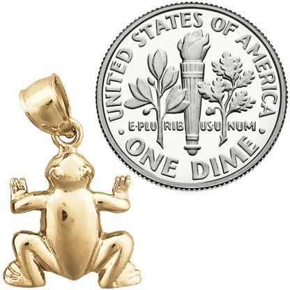 14K Gold Frog Charm