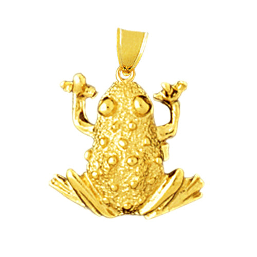 14K Gold Tree Frog Charm