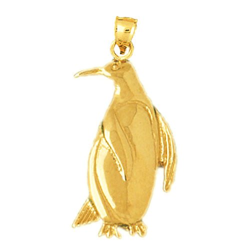 14K Gold Penguin Pendant