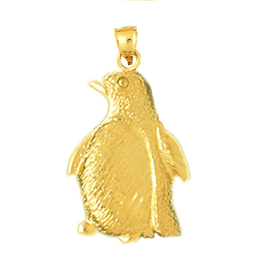 14K Gold Calf Penguin Pendant