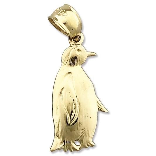 14K Gold Penguin Charm