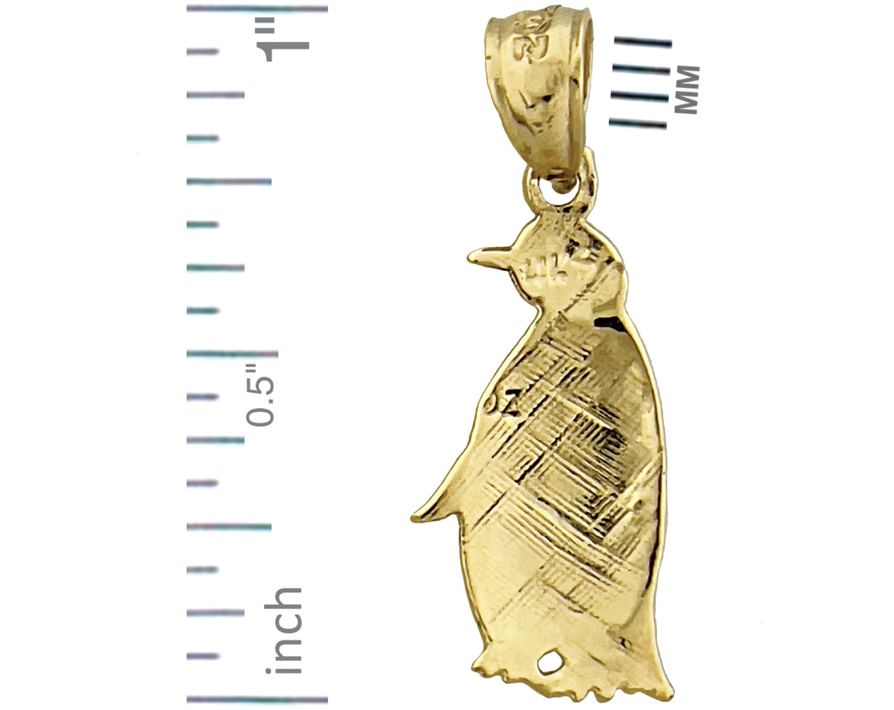 14K Gold Penguin Charm