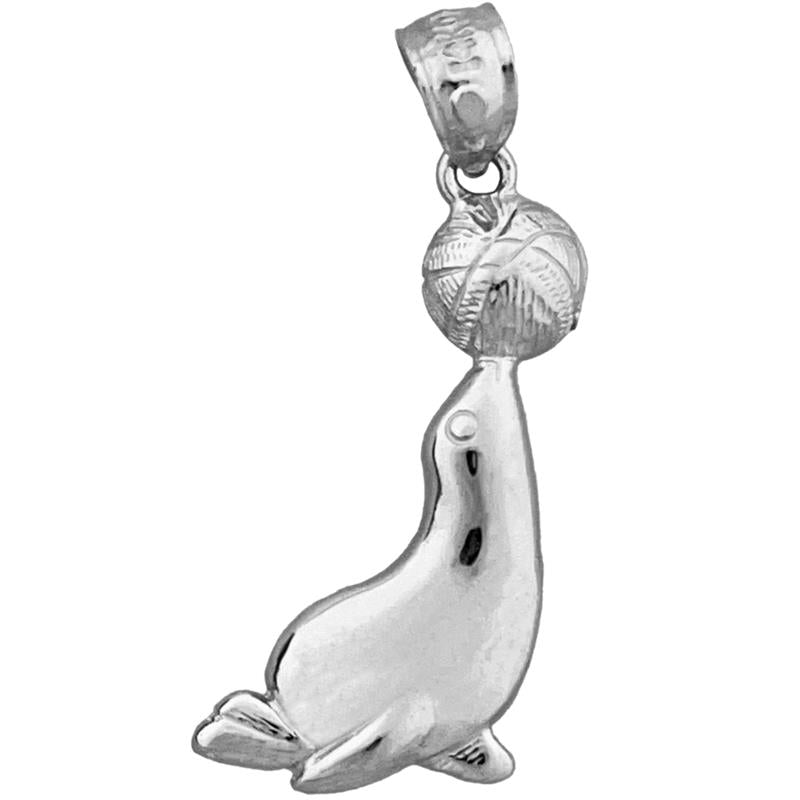 14K Gold Sea Lion with Ball Charm